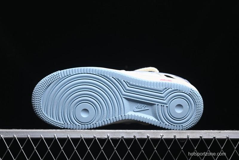 Nike Air Force 1 '07 Low Milk Pig Casual Lace-Up Sneakers - BD7701-110
