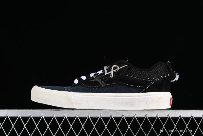 Vans Knu Skool Dragon Whisker Black Blue Slip-Resistant Cushioned Casual Low-Top Sneakers - VN0AUAK335