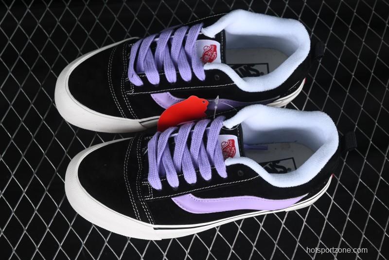 Vans Knu Skool Purple Grape Love Comfortable Fashion Slip-Resistant Wear-Resistant Low-Top Casual Skate Shoes - VN0009QC6BT1
