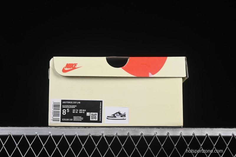 Nike Air Force 1 '07 Low Stussy Collaboration Grey Blue Black Leather Low-Top Casual Sneakers - XZ6188-199