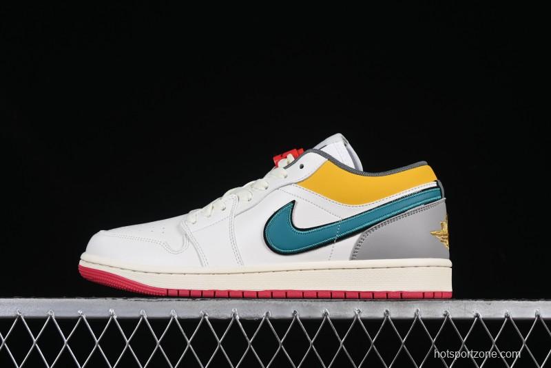 Nike Air Jordan 1 Low AJ1 Mismatch Colorway Low-Top Casual Sneakers - HV4511-133