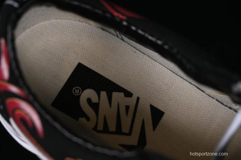 Vans Old Skool Flame Red Low-Top Casual Skate Shoes - VN000CQDBA5