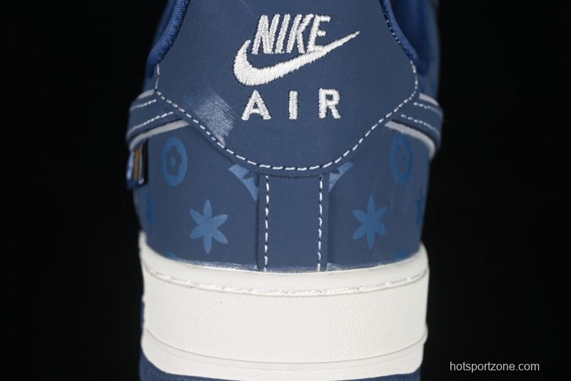 Nike Air Force 1 '07 Low Teddy Bear Collaboration Suede Blue Low-Top Casual Sneakers - KK1988-054