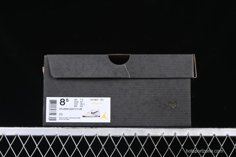 Nike Air Jordan Legacy AJ312 Low Top Sneakers with Velcro Strap and Triple Design - HV1807-101