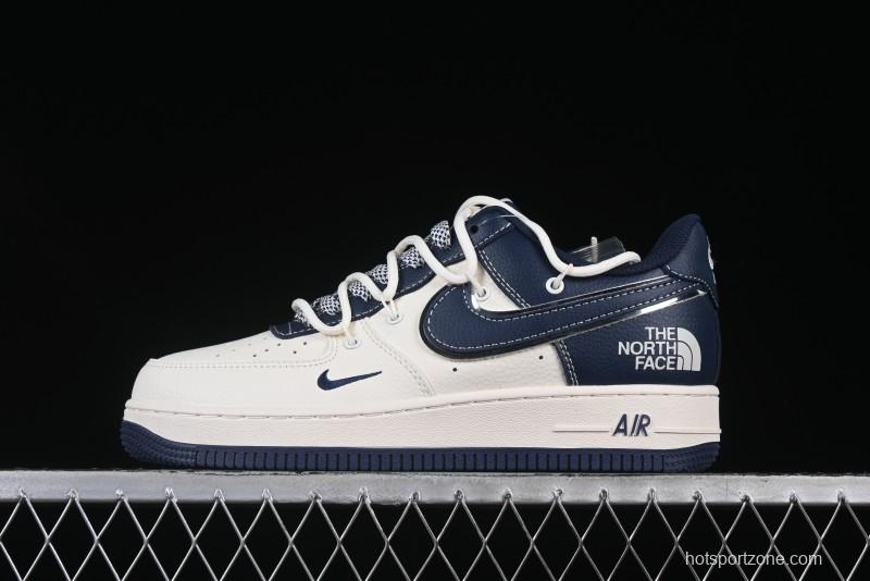 Nike Air Force 1 '07 Low The North Face Collaboration Beige Blue Patchwork Drawstring Casual Shoes - SJ1198-107