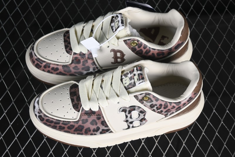 New York Yankees Chunky Liner Lux Leopard Thick Sole Casual Running Shoes - 3ASXCLE4N43BGS