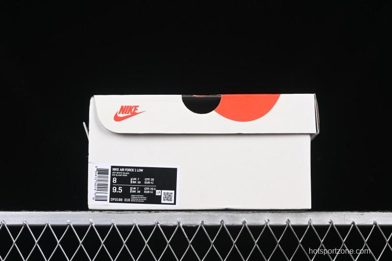 Nike Air Force 1 '07 Low Supreme Collaboration - Beige Black Double Swoosh Casual Sneakers - DF0188-019