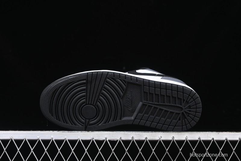 Nike Air Jordan 1 Low AJ1 Grey White Black Swoosh Casual Sneakers - HF3148-106