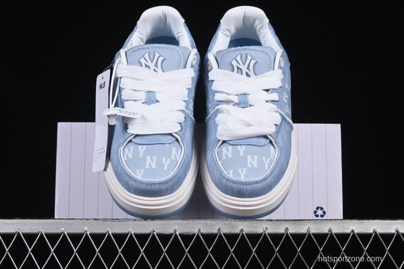 New York Yankees Chunky Liner Mid Denim Monogram Platform Sandals - 3ASXD065N50BLS