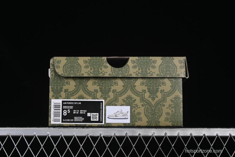 Nike Air Force 1 '07 Low Gucci Collaboration Smoke Gray Drawstring Casual Sneakers - SJ1198-105