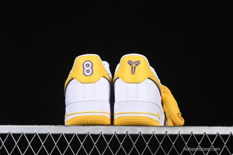 Nike Air Force 1 '07 Low Kobe Casual Sneakers with Full-Layer Leather and Full-Length Air Cushion - FZ1151-100