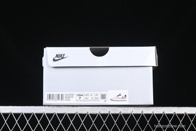 Nike Travis Scott x Fragment Design x Air Jordan 1 Low OG SP AJ1 Low Top Casual Sneakers - DM7866-049