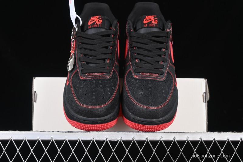 Nike Air Force 1 '07 Low Casual Sneakers in Heartbeat Orange with Full-Length Air Cushion - DF0188-015