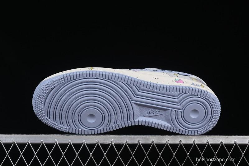 Nike Air Force 1'07 Low "Cherub" Anime Hand-Painted Doodle Low-Top Casual Sneakers - DB3301-711