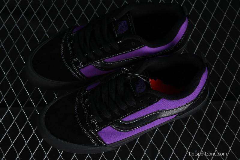 Vans Classics Knu Skool Black Purple Slip-On Shoes - VN0009QCSWE