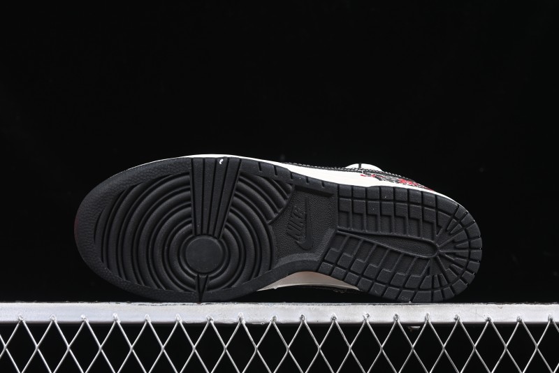 Nike SB Dunk Low Year of the Snake Series Strap Black Swoosh Custom High-End Low-Top Casual Skate Shoes - YX5066-273