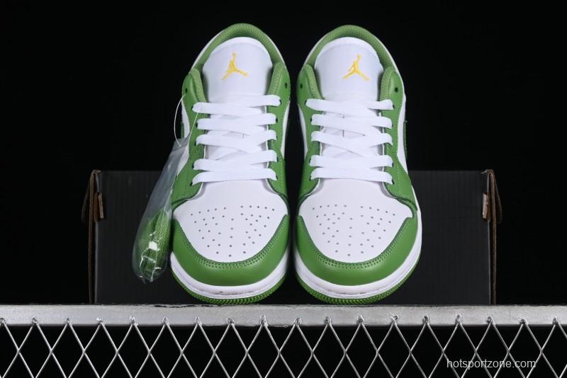Nike Air Jordan 1 Low AJ1 White Green Low Top Lifestyle Basketball Shoes - HF4823-100