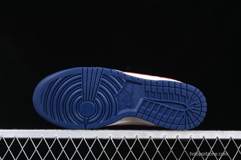 Nike SB Dunk Low Edison Chen Collaboration Blue Red Swoosh Anniversary Custom Low-Top Casual Skate Shoes - DJ2024-099