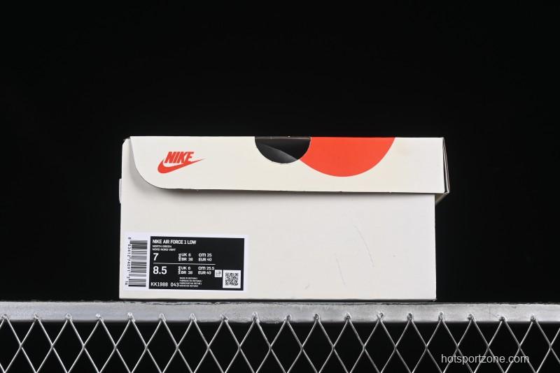 Nike Air Force 1 '07 Low The North Face Collaboration Beige Green Mini Swoosh Casual Sneakers - KK1988-043