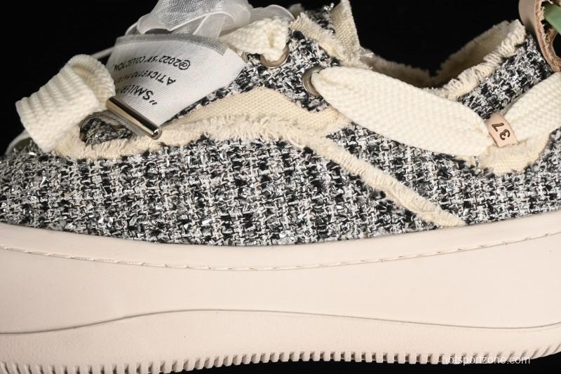 SMILEREPUBLIC SMILE Canvas Sneakers with Cut Wool Fringe and Unique Weaving - G.D4