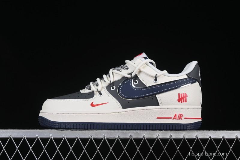 Nike Air Force 1 '07 Low UN Collaboration White Blue Lace-Up Casual Sneakers - SJ1198-103
