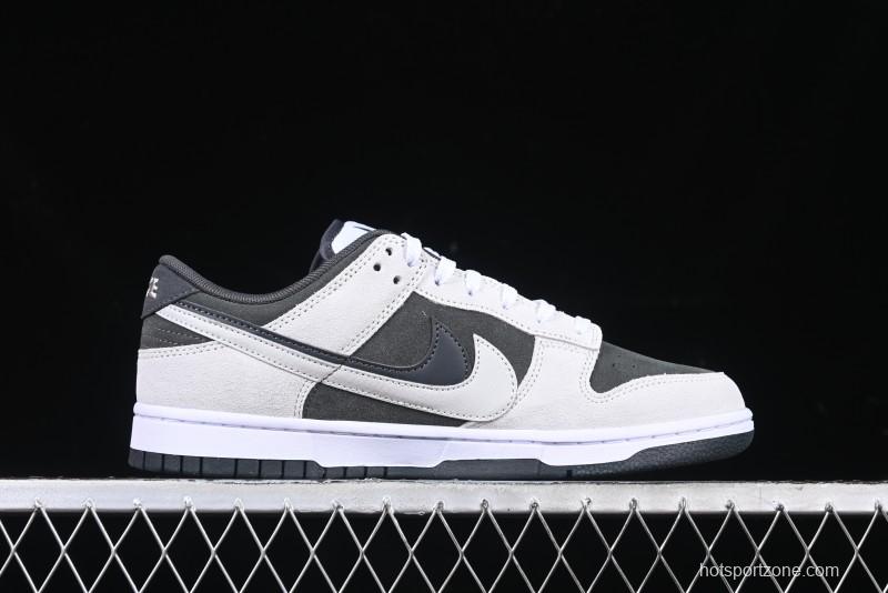 Nike Dunk Low 85 Double Swoosh Series White Grey Panda SB Low Top Casual Skate Shoes - HV1800-101