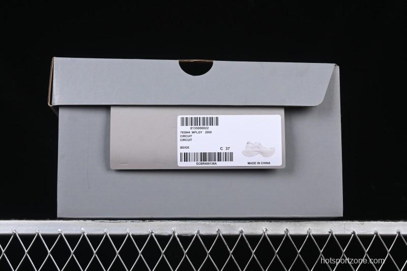 Balenciaga Circuit Lightweight Distressed Print Round-Toe Fashion Casual Sneakers - WFLGY2000