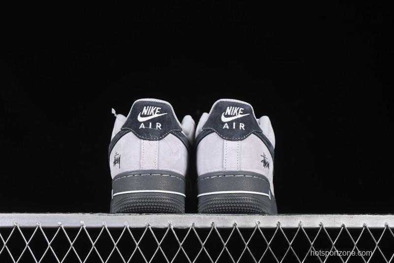 Nike Air Force 1 '07 Low Stussy Collaboration Beige Grey Jade Sole Low-Top Casual Sneakers - XZ6188-196