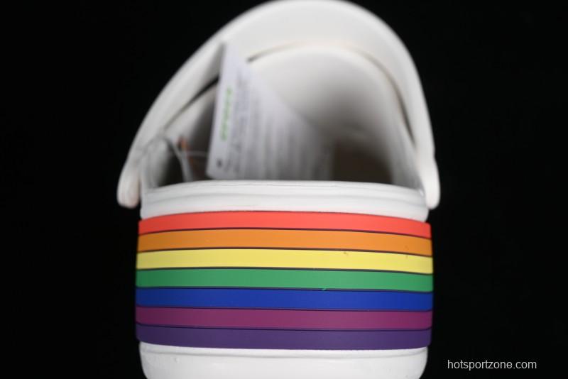 Crocs Crocband Platform Rainbow Comfortable Thick-Soled Clogs - B.D4