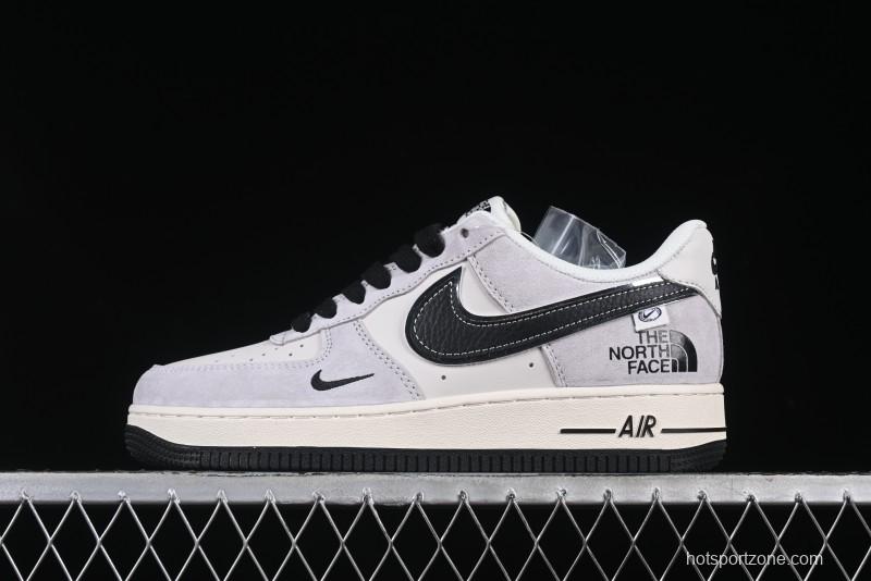 Nike Air Force 1 '07 Low The North Face Collaboration Beige Grey Carbon Black Swoosh Low-Top Casual Sneakers - XZ6188-916