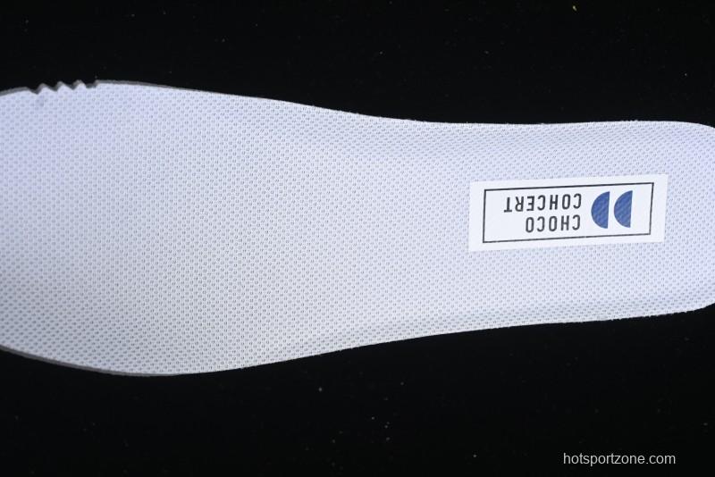 Choco Concert Leather Round Square Asymmetrical Fashion Sneakers White - AJE5