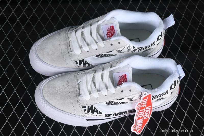 Vans Knu Skool Low-Top Retro Chunky Sneakers with Oversized Logo - VN000CS0239