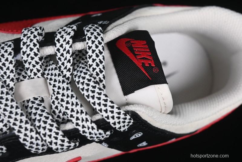 Nike SB Dunk Low Edison Chen Collaboration Graffiti Red Swoosh Anniversary Custom Low-Top Casual Skate Shoes - DJ2024-101