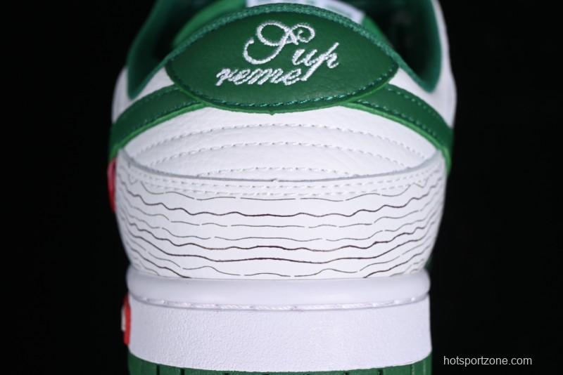 Supreme x Nike Dunk Low SB Skate Shoes with Zoom Air Cushion - XD6188-033