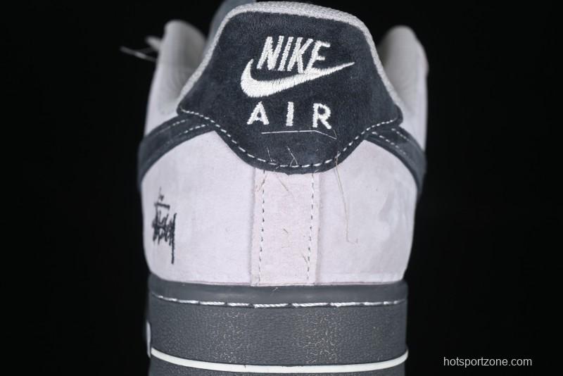 Nike Air Force 1 '07 Low Stussy Collaboration Beige Grey Jade Sole Low-Top Casual Sneakers - XZ6188-196