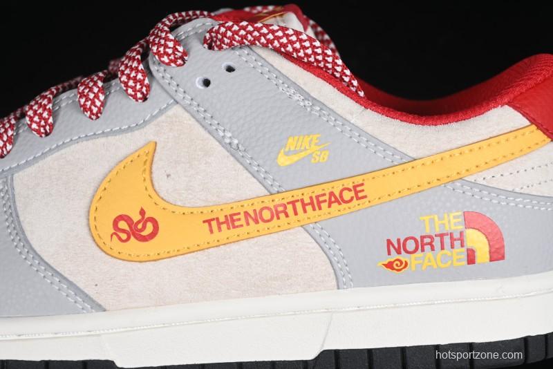 Nike SB Dunk Low The North Face Year of the Snake Collaboration Yellow Swoosh Anniversary Custom Low-Top Casual Skate Shoes - DJ2024-079