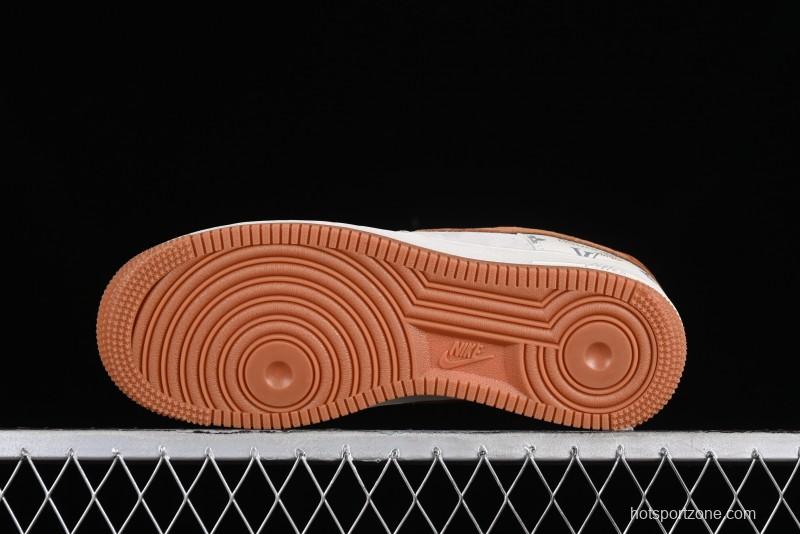Nike Air Force 1 '07 Low LV Collaboration - Beige Brown Pigskin Casual Shoes CV1724-112
