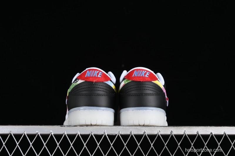 Nike SB Dunk Low Multi-Color Crystal Anniversary Customized Low-Top Casual Skate Shoes - JH8039-935