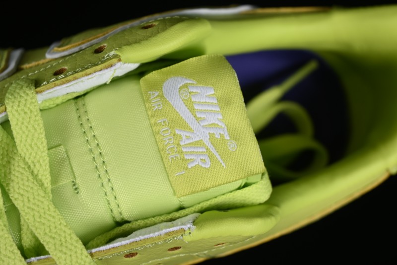 Nike CPFM x Nike Air Force 1 '07 Low Casual Sneakers in Lemon Green with SUNSHINE Design - DC4457-300