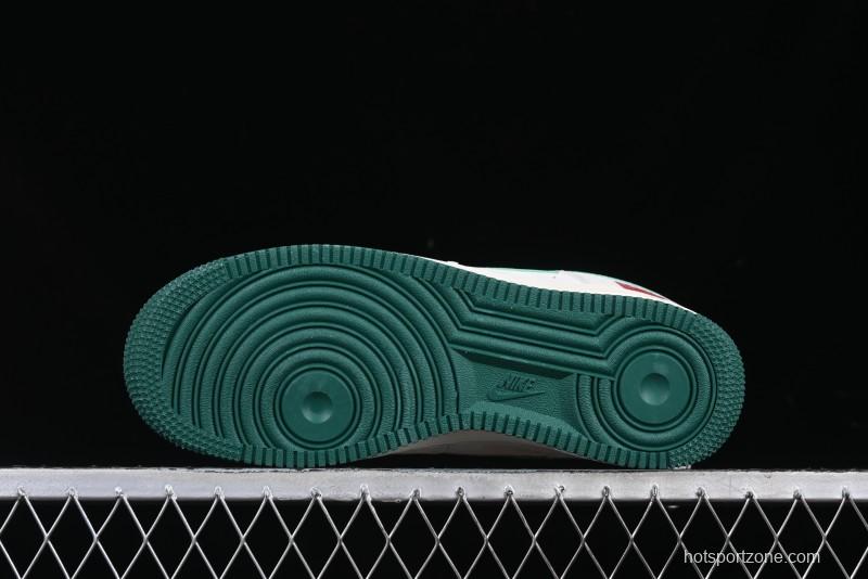 Nike Air Force 1 '07 Low CDG Play Collaboration Green Swoosh Low-Top Casual Sneakers - DF0188-033