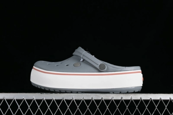 Crocs Crocband Platform Rainbow Comfortable Thick-Soled Clog Sandals - B.D4