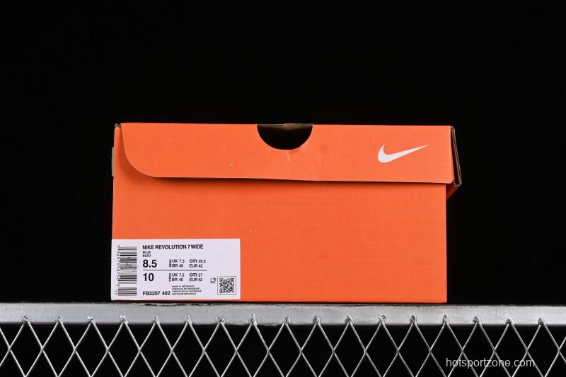 Nike Revolution 7 Wide Low-Top Running Shoes with Breathable Mesh and Durable Cushioning - FB2207-402