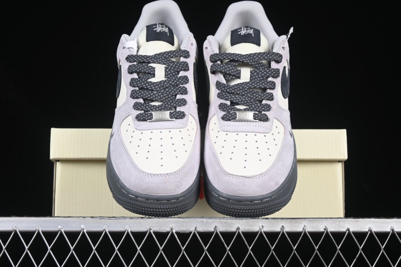 Nike Air Force 1 '07 Low Stussy Collaboration Beige Grey Jade Sole Low-Top Casual Sneakers - XZ6188-196