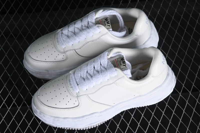 Wayne Original Sole Leather Low Sneaker with Deconstructed Ice Cream Sole - MMY