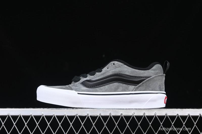 Vans Knu Skool Low-Top Retro Casual Vulcanized Sneakers in Grey Black - VN0009QCBDS