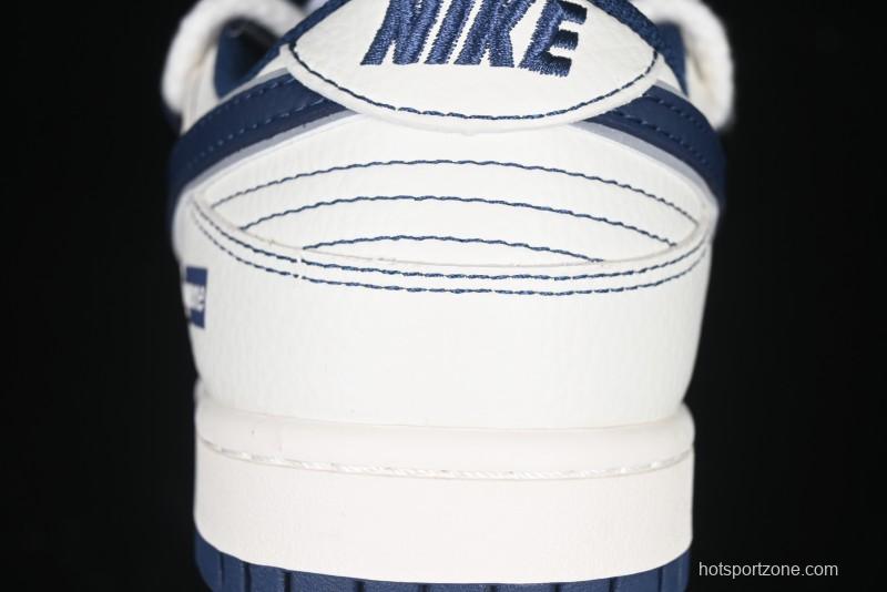 Nike SB Dunk Low Supreme Collaboration - Light Blue Mini Swoosh Anniversary Customized Low-Top Casual Skate Shoes - XX2025-568