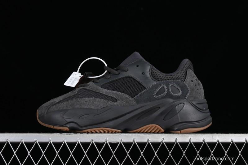 Adidas Yeezy Boost 700 V2 Utility Black Running Shoes with 3M Reflective Details - FV5304