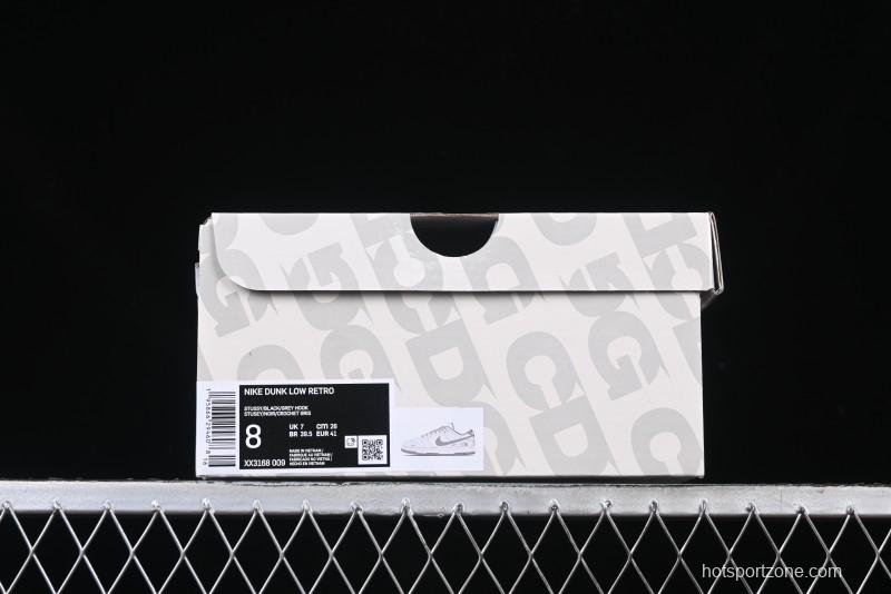 Nike SB Dunk Low The North Face Collaboration Double Swoosh Grey Pigskin Anniversary Edition Custom Low-Top Casual Skate Shoes - XX3168-009