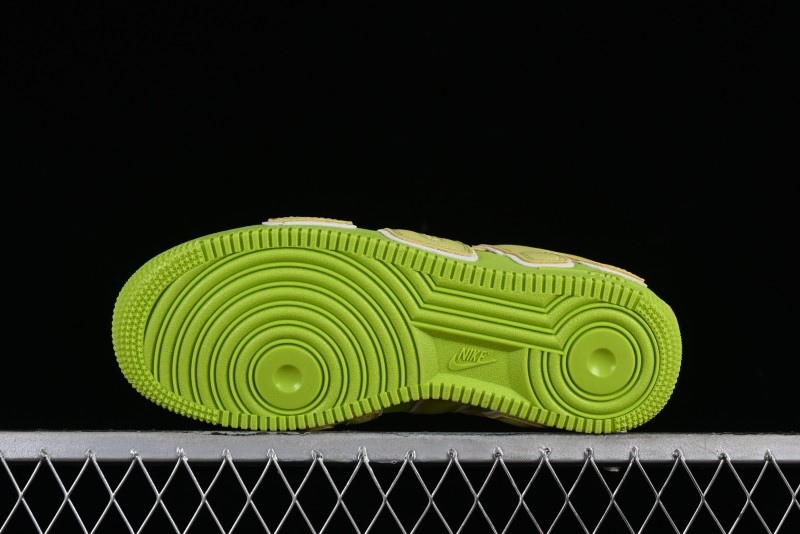Nike CPFM x Nike Air Force 1 '07 Low Casual Sneakers in Lemon Green with SUNSHINE Design - DC4457-300