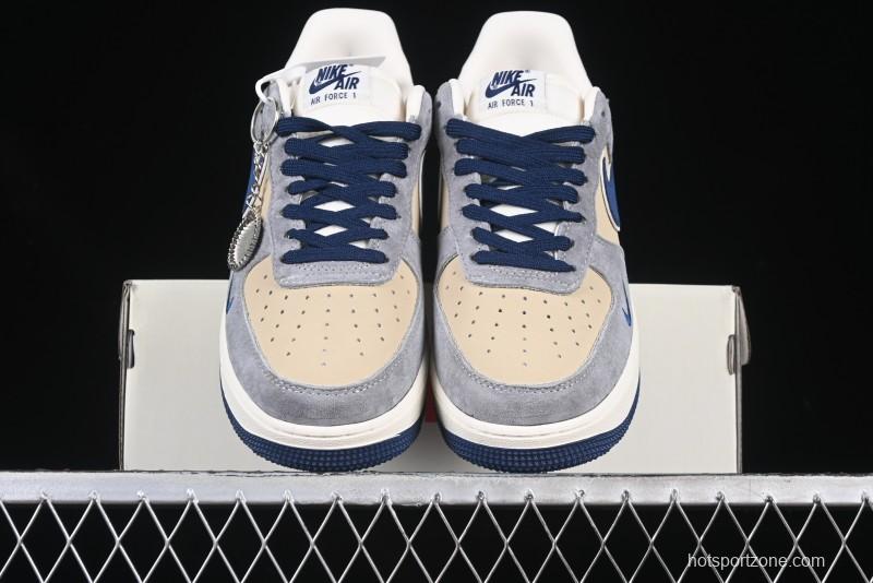 Nike Air Force 1 '07 Low Volon Bear Collaboration Blue Swoosh Casual Sneakers - KK1988-045